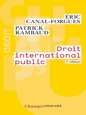 cover image of Droit international public